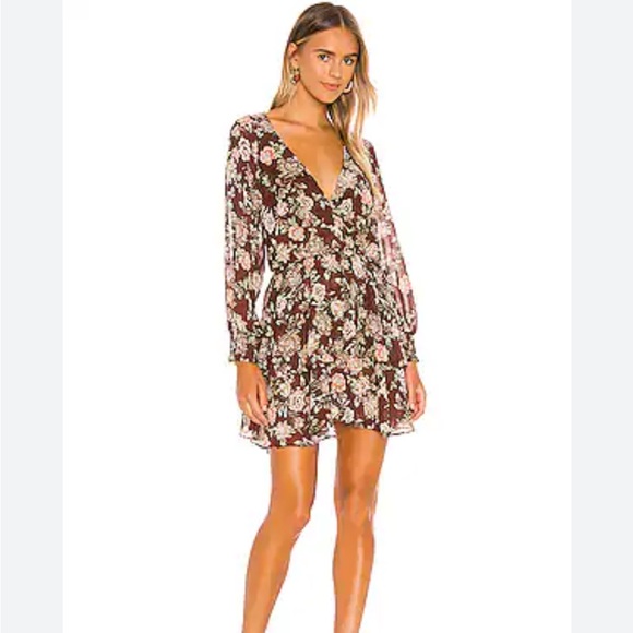 Astr Dresses & Skirts - ASTR the label scarlet dress in cinnamon multi floral boho tiered dress size med